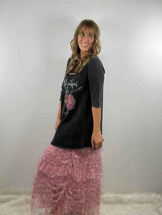 Made Beautiful By Our Scars Tattered Tee by A Rare Bird