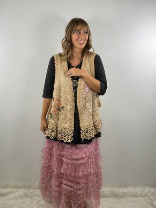 Pocket Full of Posies Cotton Vest by A Rare Bird