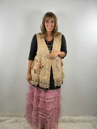 Pocket Full of Posies Cotton Vest by A Rare Bird