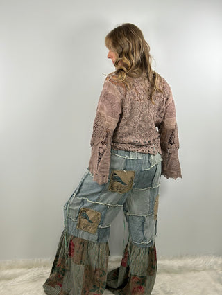 Pocket Full of Birds Patchwork Pants by A Rare Bird