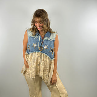 Tin Star and Wishes Vest by A Rare Bird