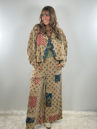 Jaded Gypsy Moon Bloom Jacket - Tan