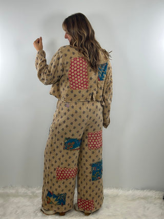 Jaded Gypsy Moon Bloom Jacket - Tan