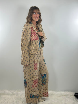 Jaded Gypsy Moon Bloom Jacket - Tan