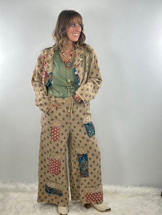 Jaded Gypsy Moon Bloom Pants - Tan