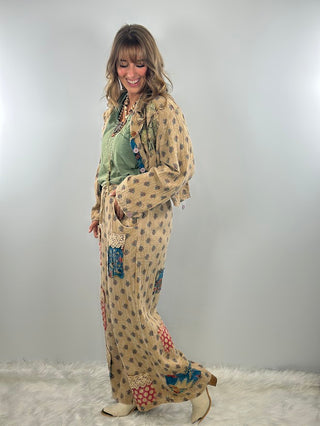 Jaded Gypsy Moon Bloom Pants - Tan