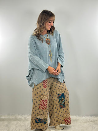 Jaded Gypsy Be Free Top - Vintage Sky