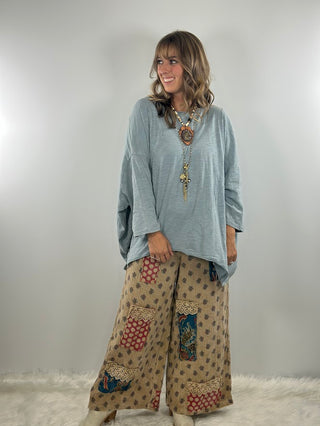 Jaded Gypsy Be Free Top - Vintage Sky