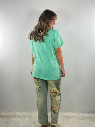 Jaded Gypsy Moon Dance Tee - Turquoise