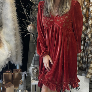 Crimson Luxe Dress - White Lily Boutique