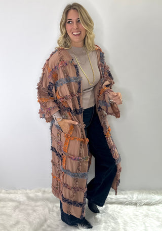 Jaded Gypsy Paths Crossed lightweight open front duster with relaxed boho drape