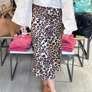 Leopard Midi Pencil Skirt