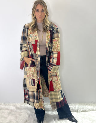 Jaded Gypsy Cozy Afternoons stroll duster with soft drape and relaxed open-front boho silhouette