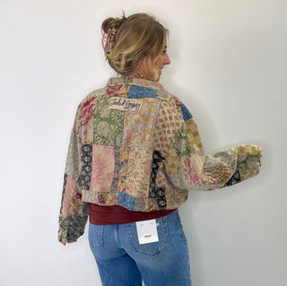 Jaded Gypsy Midnight Garden Crop Jacket with relaxed boho fit and artisanal detailing