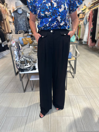 Breezy Linen Bliss Trousers - White Lily Boutique