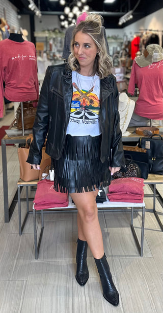 Avril Motorcycle Jacket - White Lily Boutique