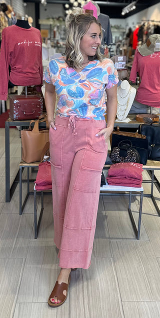 Lazy Days Terry Knit Pants - White Lily Boutique