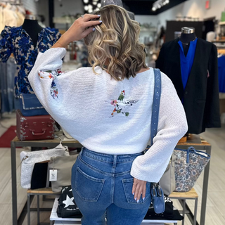 Free Spirit Knit Sweater Top - White Lily Boutique