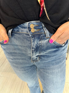 Judy Blue double button hi waist bootcut denim jeans