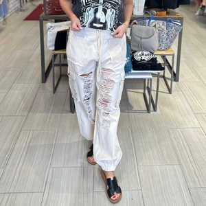 Boho Threads Denim Jogger Pants