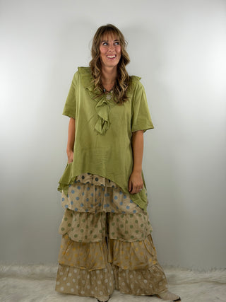 A Rare Bird Freckled Sunshine Top Olive