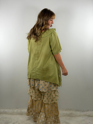 A Rare Bird Freckled Sunshine Top Olive