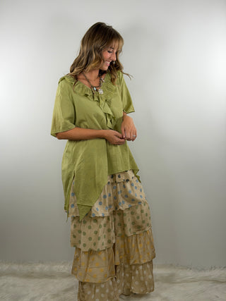 A Rare Bird Freckled Sunshine Top Olive