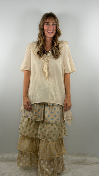 A Rare Bird Freckled Sunshine Top Cream