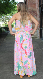 Sunkissed Feeling Strapless Maxi Dress