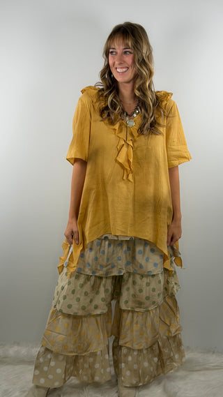 A Rare Bird Freckled Sunshine Top Mustard