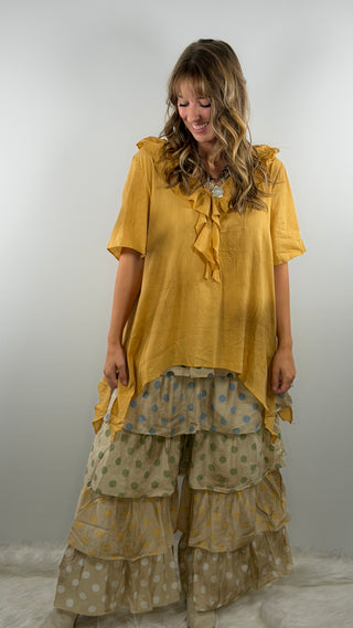 A Rare Bird Freckled Sunshine Top Mustard