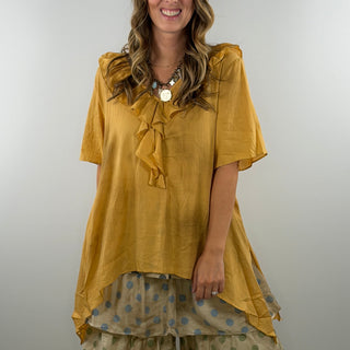 A Rare Bird Freckled Sunshine Top Mustard