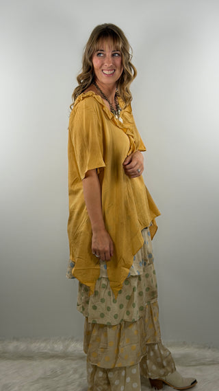 A Rare Bird Freckled Sunshine Top Mustard