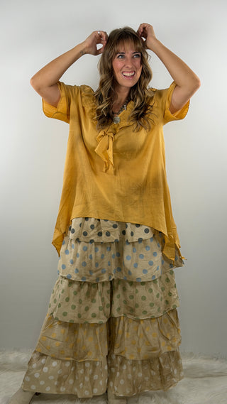 A Rare Bird Freckled Sunshine Top Mustard