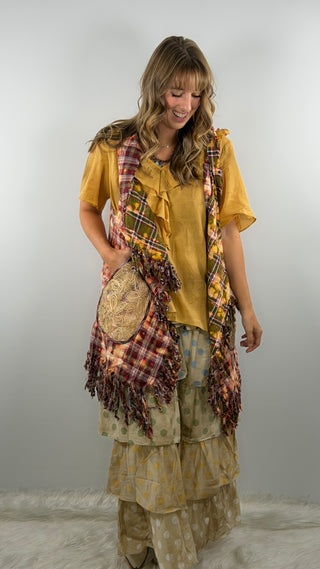 A Rare Bird Double Take Reversible Vest Rust to Olive