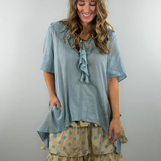 A Rare Bird Freckled Sunshine Top Denim