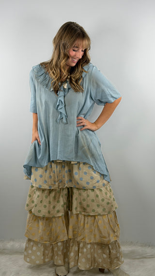 A Rare Bird Freckled Sunshine Top Denim