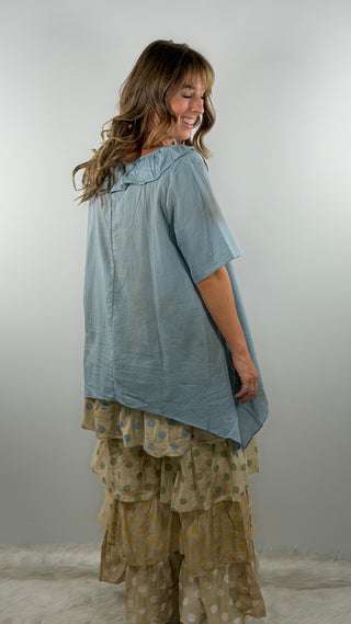 A Rare Bird Freckled Sunshine Top Denim