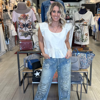 Fine With Me Tank Top in Parchment - White Lily Boutique