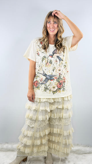 Jaded Gypsy Moon Dance Tee Garden Flight