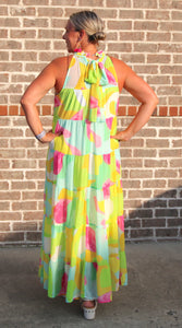 Summer Love Abstract Maxi Dress