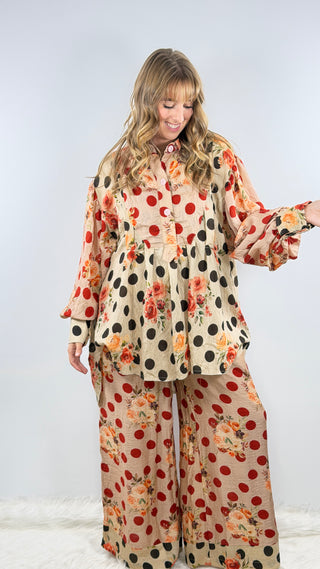 Jaded Gypsy Harvest Treasures Tunic Midnight Dot
