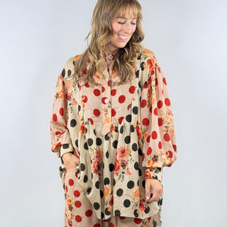 Jaded Gypsy Harvest Treasures Tunic Midnight Dot