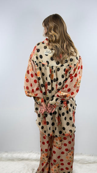 Jaded Gypsy Harvest Treasures Tunic Midnight Dot