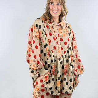 Jaded Gypsy Harvest Treasures Tunic Midnight Dot
