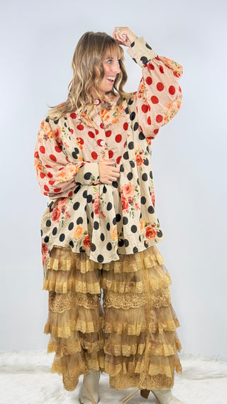 Jaded Gypsy Harvest Treasures Tunic Midnight Dot