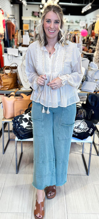 Lazy Days Terry Knit Pants - White Lily Boutique