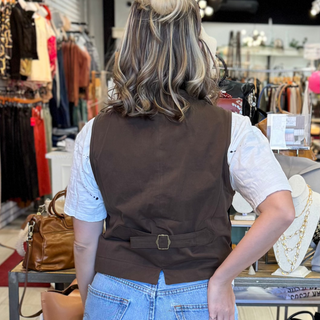 Mesmerized Velvet Vest - White Lily Boutique