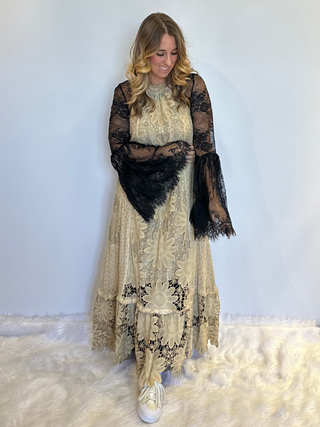 Jaded Gypsy -  Daisy Dreaming Dress Vintage Tea Stain