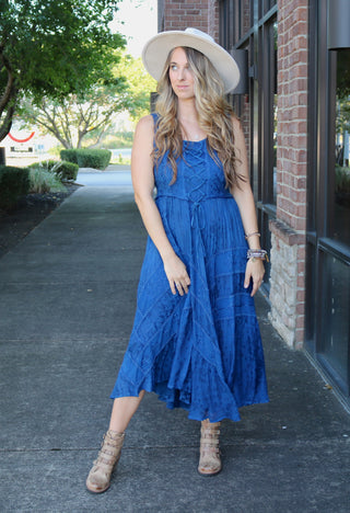 Vintage Bohemian Corset Dress - White Lily Boutique